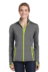 Sport-Tek Ladies Sport-Wick Stretch Contrast Full-Zip Jacket. LST853
