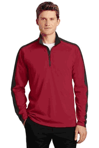 Sport-Tek Sport-Wick Textured Colorblock 1/4-Zip Pullover. ST861