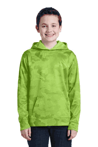 Sport-Tek Youth Sport-Wick CamoHex Fleece Hooded Pullover. YST240