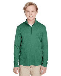 Team 365 Youth Zone Sonic Heather Performance Quarter-Zip. TT31HY