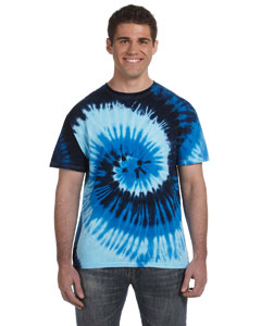 Tie-Dye Adult 5.4 oz., 100% Cotton T-Shirt. (BLUE OCEAN) CD100