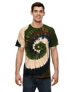Tie-Dye Adult 5.4 oz., 100% Cotton T-Shirt. (CAMO SWIRL) CD100