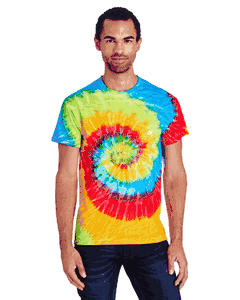 Tie-Dye Adult 5.4 oz., 100% Cotton T-Shirt. (PASTEL NEON) CD100