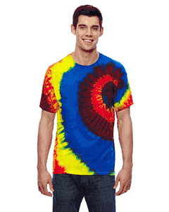 Tie-Dye Adult 5.4 oz., 100% Cotton T-Shirt. (RAINBOW BURST) CD100