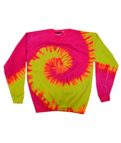 Tie-Dye Adult 8.5 oz., 80/20 crew neck fleece. H8150