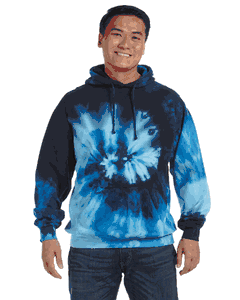Tie-Dye Adult 8.5 oz. Tie-Dyed Pullover Hood. (BLUE OCEAN) CD877
