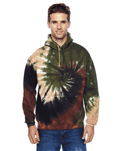 Tie-Dye Adult 8.5 oz. Tie-Dyed Pullover Hood. (CAMO SWIRL) CD877