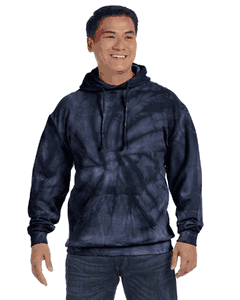 Tie-Dye Adult 8.5 oz. Tie-Dyed Pullover Hood. (SPIDER NAVY) CD877