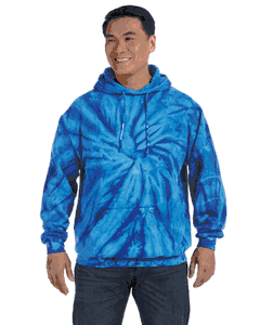 Tie-Dye Adult 8.5 oz. Tie-Dyed Pullover Hood. (SPIDER ROYAL) CD877