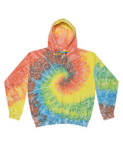 Tie-Dye Adult Tie-Dyed Full-Zip Hooded Sweatshirt. CD8888