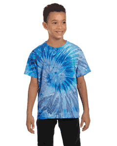 Tie-Dye Youth 5.4 oz. 100% Cotton T-Shirt. (BLUE JERRY) CD100Y