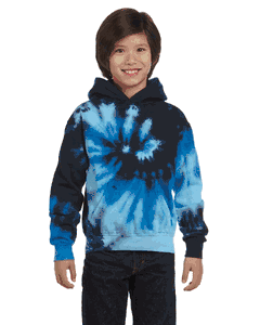 Tie-Dye Youth 8.5 oz. Tie-Dyed Pullover Hooded Sweatshirt. (BLUE OCEAN) CD877Y