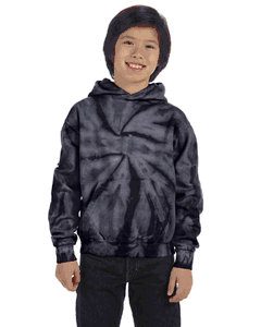 Tie-Dye Youth 8.5 oz. Tie-Dyed Pullover Hooded Sweatshirt. (SPIDER NAVY) CD877Y