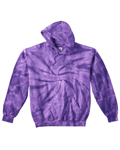 Tie-Dye Youth 8.5 oz. Tie-Dyed Pullover Hooded Sweatshirt. (SPIDER PURPLE) CD877Y