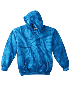 Tie-Dye Youth 8.5 oz. Tie-Dyed Pullover Hooded Sweatshirt. (SPIDER ROYAL) CD877Y