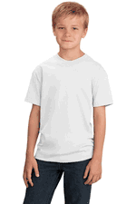 $2.45 "VALUE TEES" Youth White 5.4 oz. 100% Cotton T-Shirt.