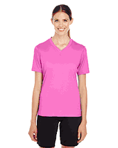 TT11W Team 365 Ladies 100% Polyester Moisture-Wicking Performance V Neck T Shirt (XS-4XL)