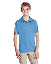 TT51Y Team 365 Youth 100% Polyester Moisture-Wicking Performance Polo