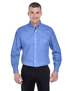 U8360 - UltraClub Men's Long-Sleeve Performance Pinpoint