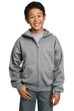 $16.89 "VALUE SWEATS" Youth Full-Zip Hooded Sweatshirt. (White $15.89)