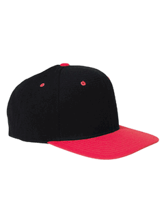 Yupoong Adult 6-Panel Structured Flat Visor Classic Snapback. 6089