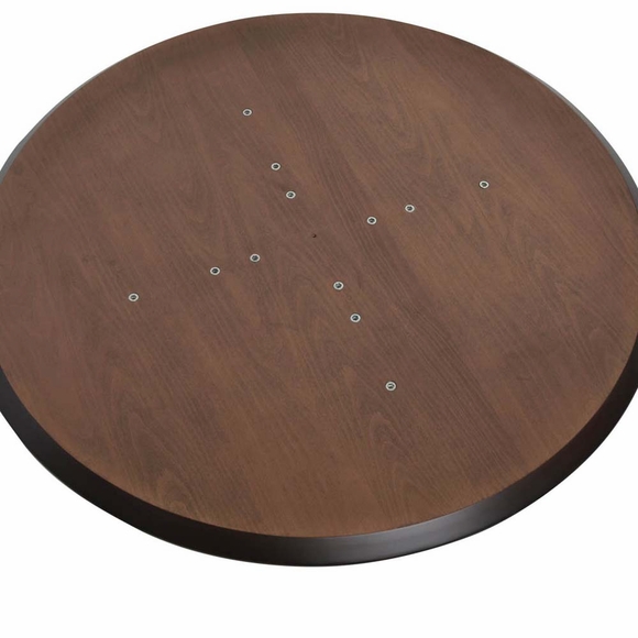 40" Walnut Veneer Finish Wood Round Table Top Modern In Designs