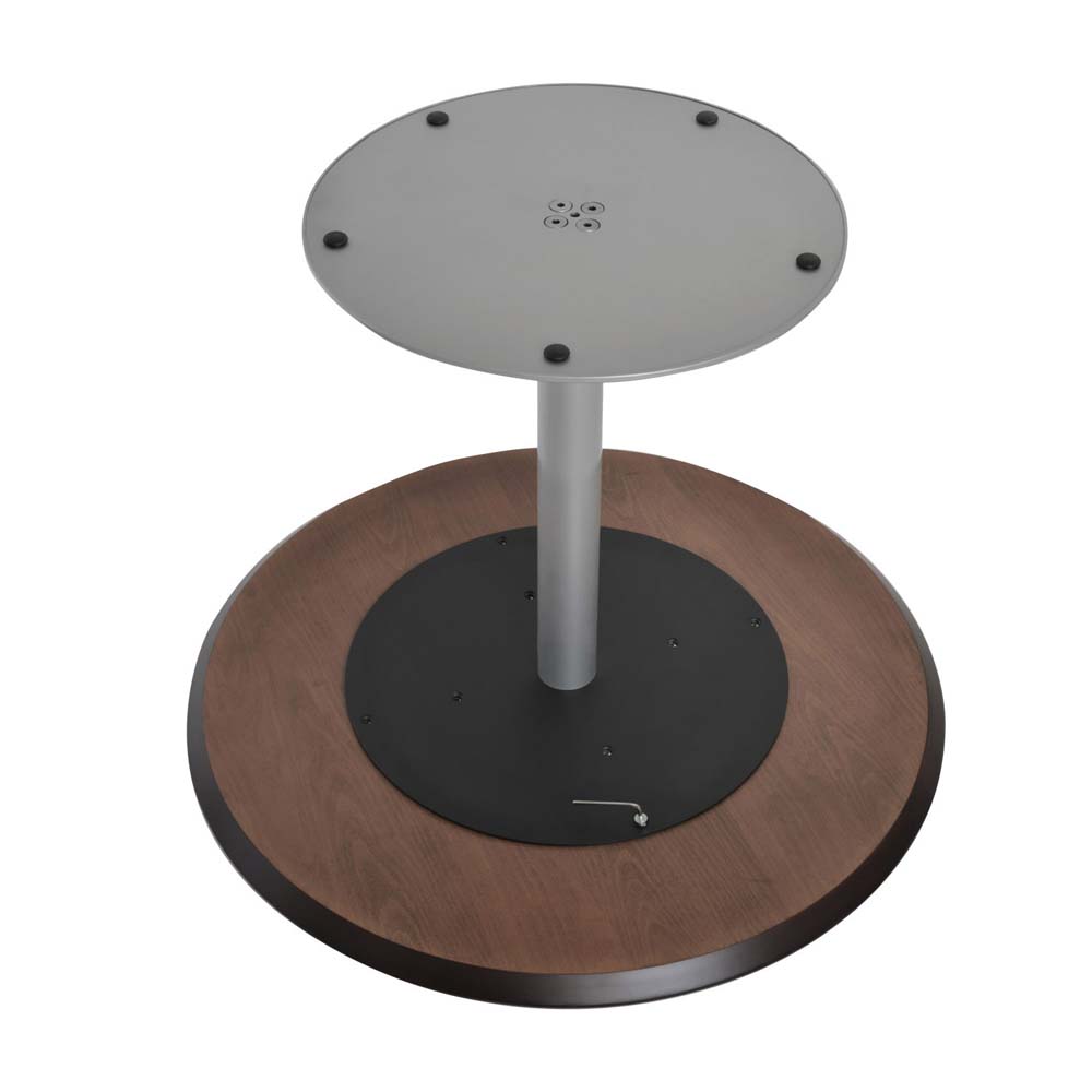 40" Walnut Veneer Finish Wood Round Table Top Modern In Designs