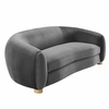 Abundant Performance Velvet Sofa in Charcoal