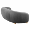 Abundant Performance Velvet Sofa in Charcoal