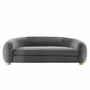 Abundant Performance Velvet Sofa in Charcoal