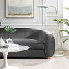 Abundant Performance Velvet Sofa in Charcoal