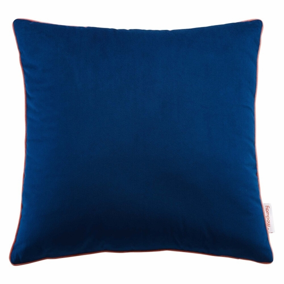 Accentuate 18 Inch Performance Velvet Throw Pillow in Navy Blossom