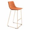 Adele Barstool Set of 2 in Orange & Gold