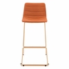 Adele Barstool Set of 2 in Orange & Gold