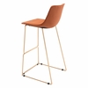 Adele Barstool Set of 2 in Orange & Gold