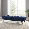 Adept 60" Performance Velvet Bench in Midnight Blue