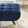 Adept 60" Performance Velvet Bench in Midnight Blue