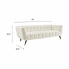 Adept Upholstered Velvet Sofa
