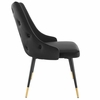 Adorn Dining Side Chair Performance Velvet Set of 2 in Black