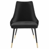 Adorn Dining Side Chair Performance Velvet Set of 2 in Black