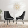 Adorn Dining Side Chair Performance Velvet Set of 2 in Black