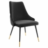 Adorn Dining Side Chair Performance Velvet Set of 2 in Black
