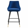 Adorn Performance Velvet Counter Stool in Navy