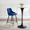Adorn Performance Velvet Counter Stool in Navy