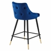 Adorn Performance Velvet Counter Stool Set of 2 in Navy