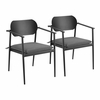 Aeris Stackable Outdoor Patio Aluminum Dining Armchair Set of 2