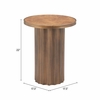 Afinato Side Table in Brown