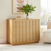 Aiko 39 Inch Japandi Accent Cabinet in Light Oak