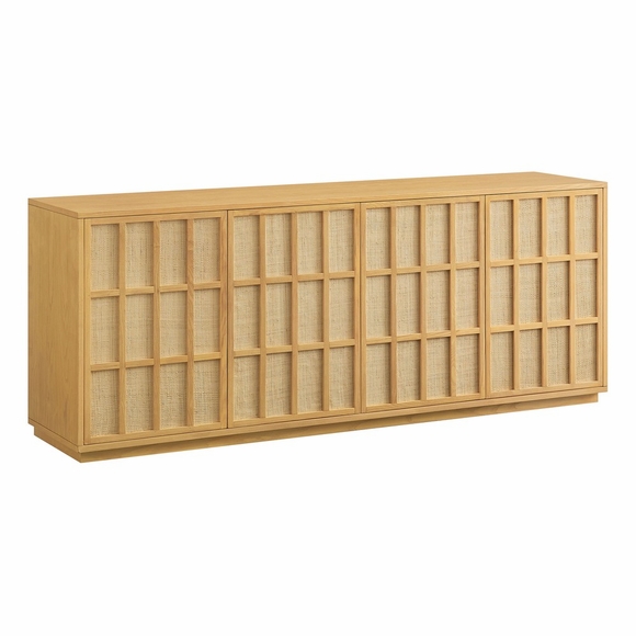 Aiko 76 Inch Japandi Sideboard in Light Oak