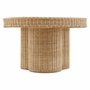 Ainsley 32 Inch Round Natural Rattan Coffee Table in Natural